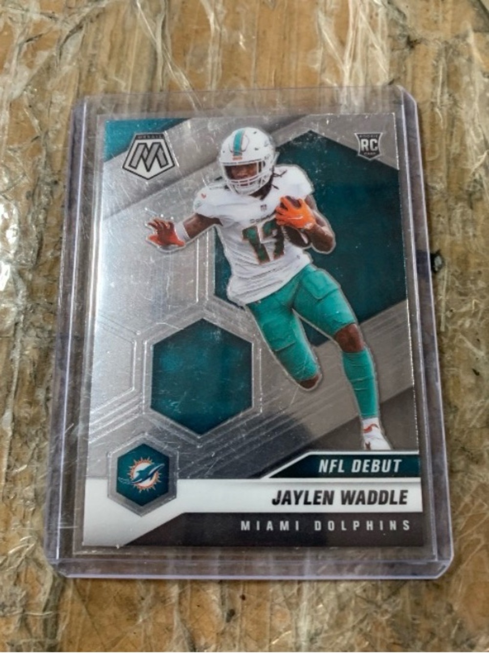Miami Dolphins Jaylen Waddle NFL Debut Trading Card - Teal/White